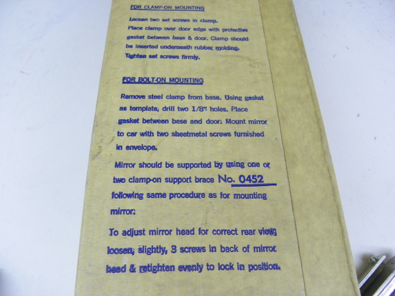 DIETZ 1545 Trailer Rear View Mirror with Brace 5" Head for vintage vehicle restoration. - Image 6