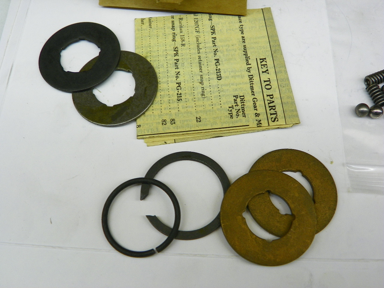 Dittmer PG-607 Transmission Small Parts Kit for 1938-1939 Plymouth Dodge DeSoto Chrysler restoration - Image 3