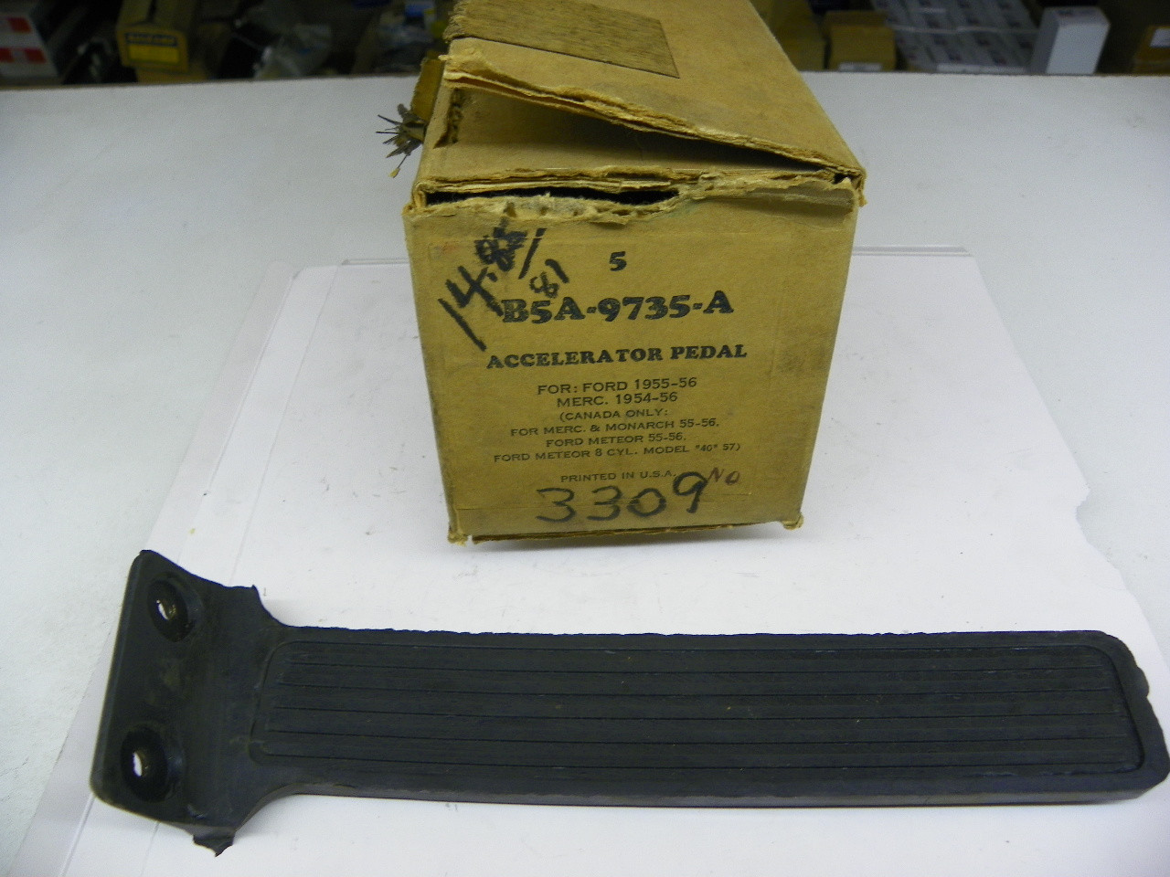 Ford B5A-9735-A Accelerator Pedal for 1955-56 Ford Fairlane Customline restoration. - Image 1