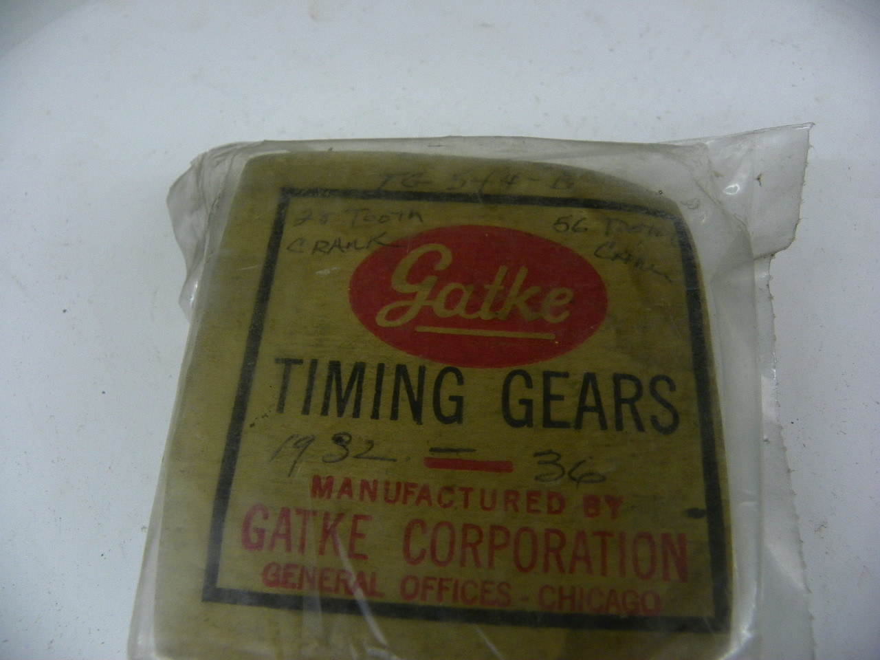 Gatke TG-544-B Timing Gears Set for engine restoration - Image 1