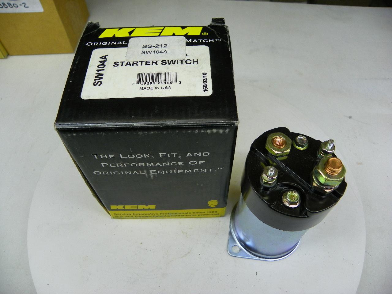 KEM SW104A Starter Switch for vintage auto restoration. - Image 1