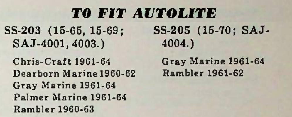 Standard SS203 Solenoid Switch for 1960-1964 Rambler Chris-Craft Marine restoration. - Image 2