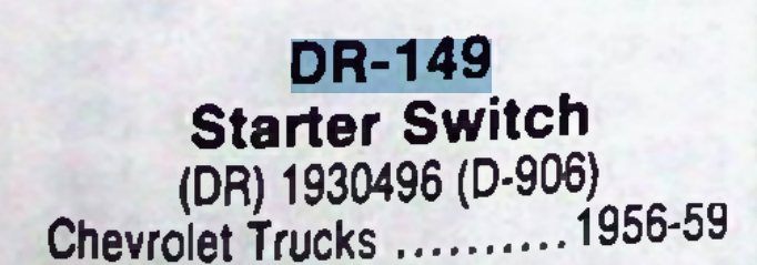 Niehoff DR-149 Starter Switch for 1956-1959 Chevrolet Trucks restoration. - Image 2