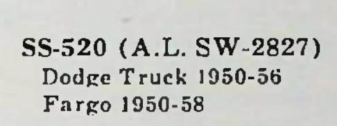 Vulcan SS-520 Starter Switch for 1950-1958 Dodge Fargo Truck restoration. - Image 2