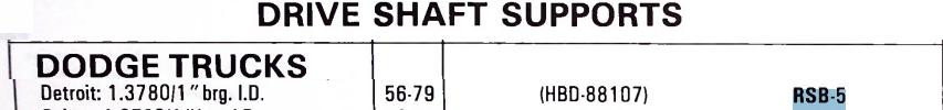 Detroit RSB-5 Drive Shaft Support for 1956-1979 Dodge Trucks restoration. - Image 2