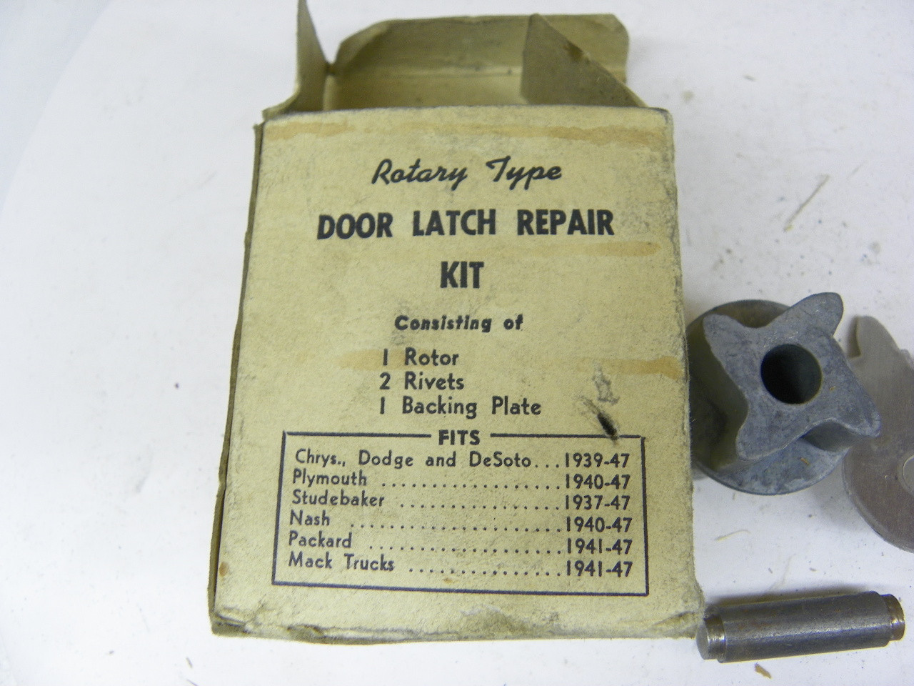 Vintage DLK-1L Rotary Door Latch Repair Kit for 1937-1947 Chrysler Dodge DeSoto Plymouth Studebaker Nash Packard Mack Trucks Left Front Right Rear restoration. - Image 2
