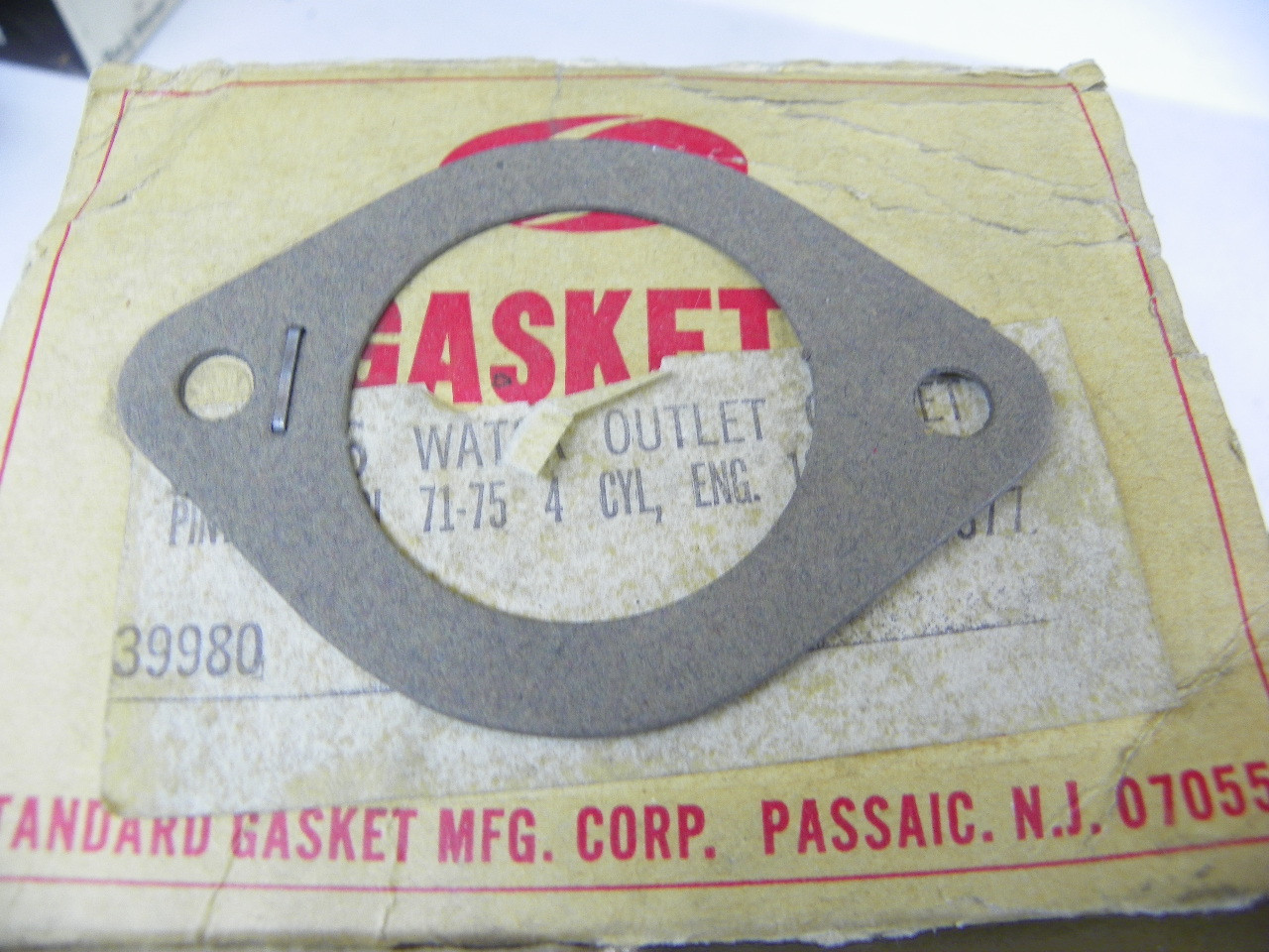 Standard Gasket 39980 Water Outlet Gasket 3-Pack for 1971-1975 Ford Pinto Capri 1600cc engine restoration. - Image 1