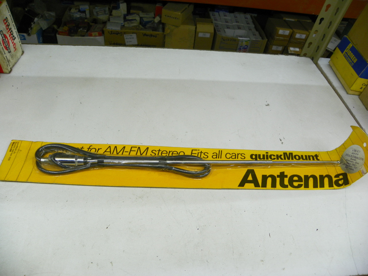 quickMount VW-67 AM-FM Antenna for 1967-1979 Volkswagen Beetle Karmann Ghia restoration. - Image 1