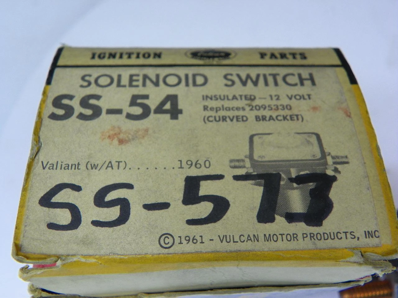 Vulcan SS-54 Solenoid Switch for 1960-1962 Plymouth Valiant Lancer w/AT restoration. - Image 2