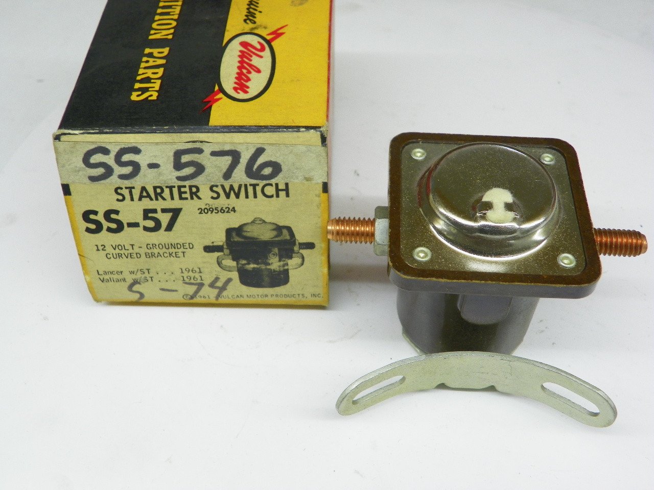 Vulcan SS-57 Starter Switch for 1961 Dodge Lancer Plymouth Valiant 12V restoration. - Image 1