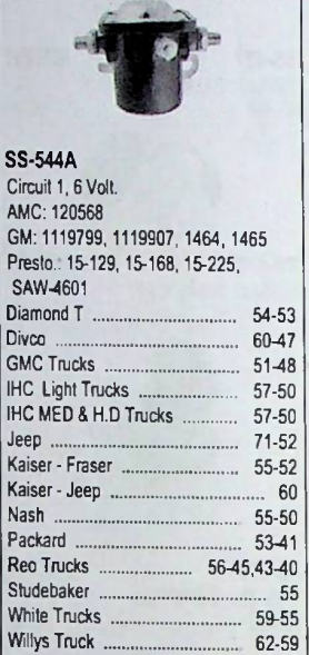 Standard SS-544A Starter Solenoid for 1940-1971 AMC GM IHC Jeep Kaiser Nash Packard Studebaker Willys 6 Volt restoration. - Image 2
