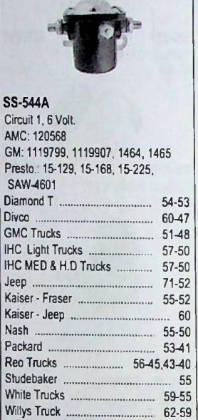 Standard SS-544A Starter Solenoid for 1940-1971 AMC GM IHC Jeep Kaiser Nash Packard Studebaker Willys 6 Volt restoration. - Image 2