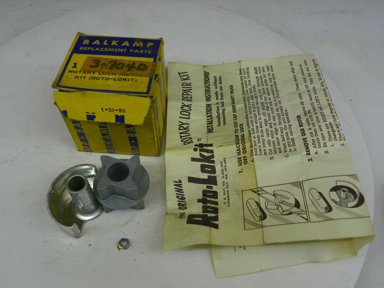 Balkamp 3-7040 Rotary Lock Repair Kit for vintage auto restoration - Image 1