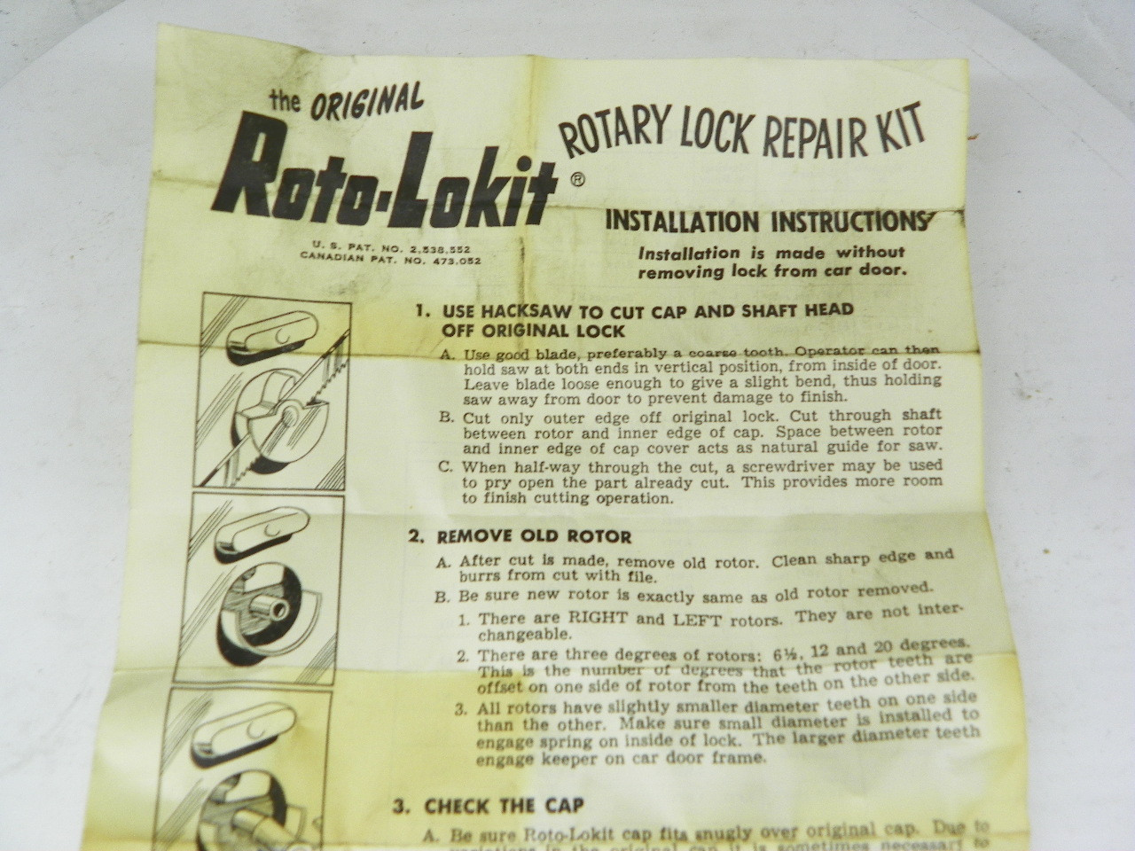 Balkamp 3-7040 Rotary Lock Repair Kit for vintage auto restoration - Image 11
