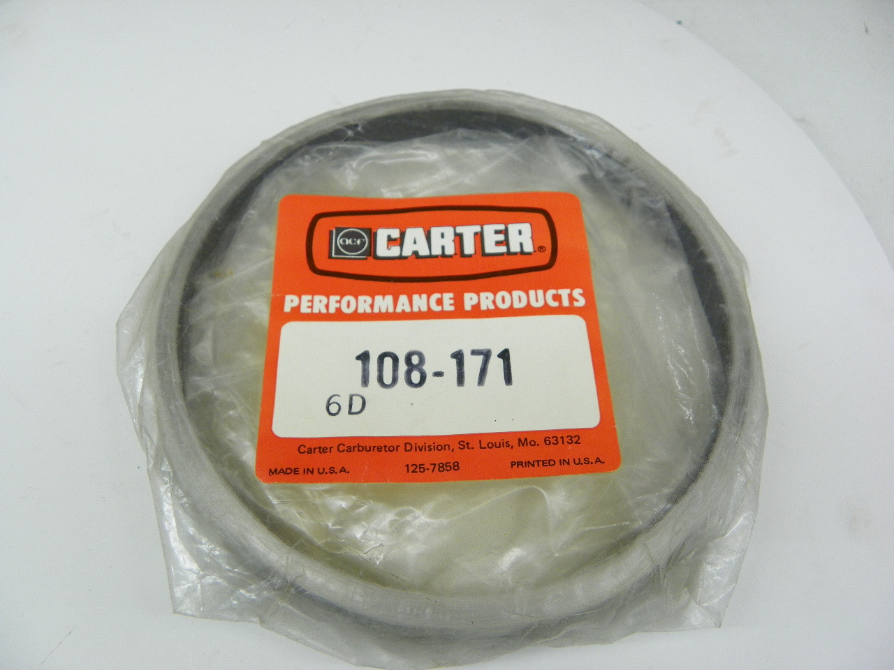 Carter 108-171 Air Cleaner Spacer for vintage carburetor restoration. - Image 2