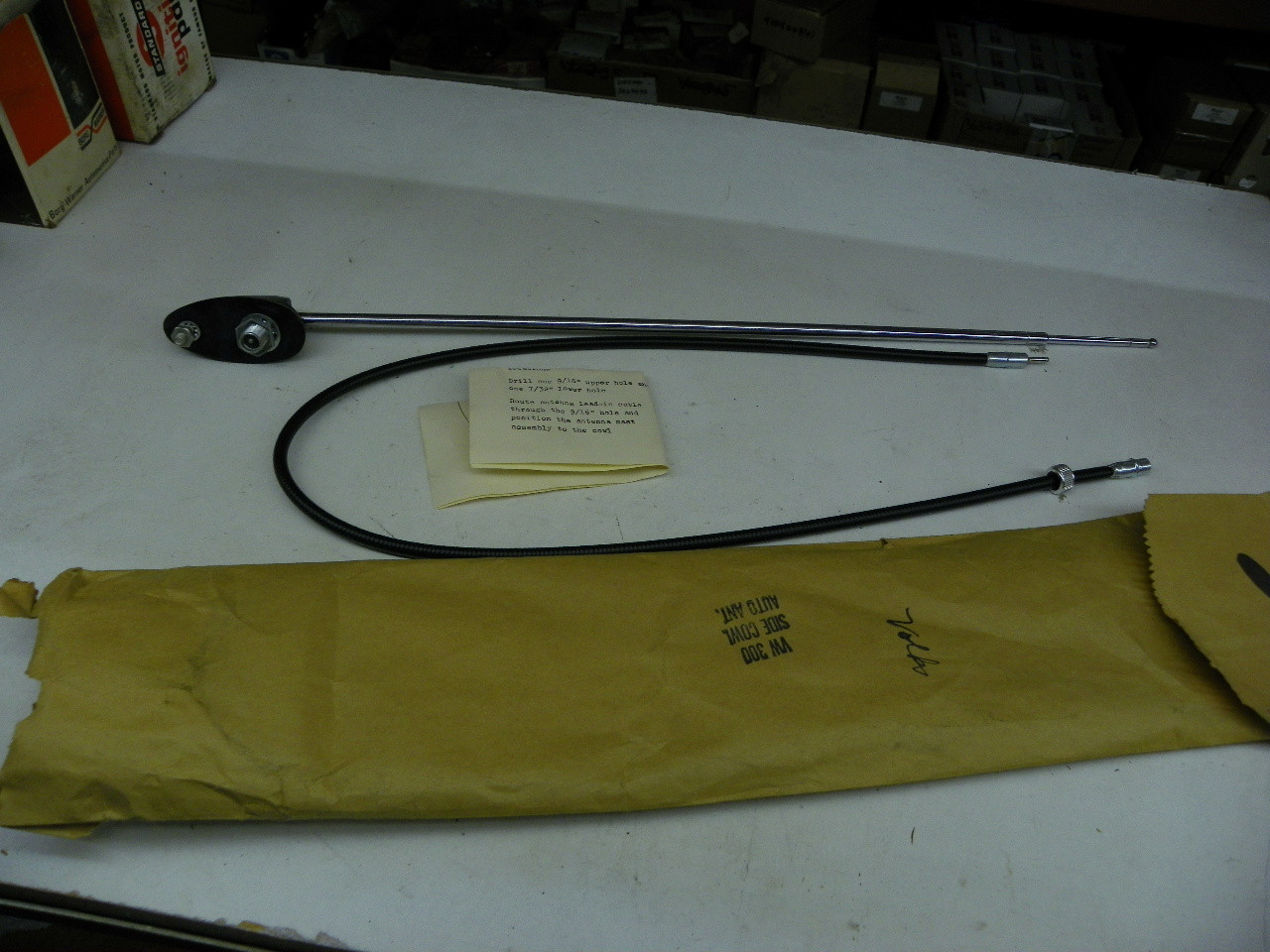 Volks VW300 Side Cowl Auto Antenna NORS for vintage car restoration - Image 1