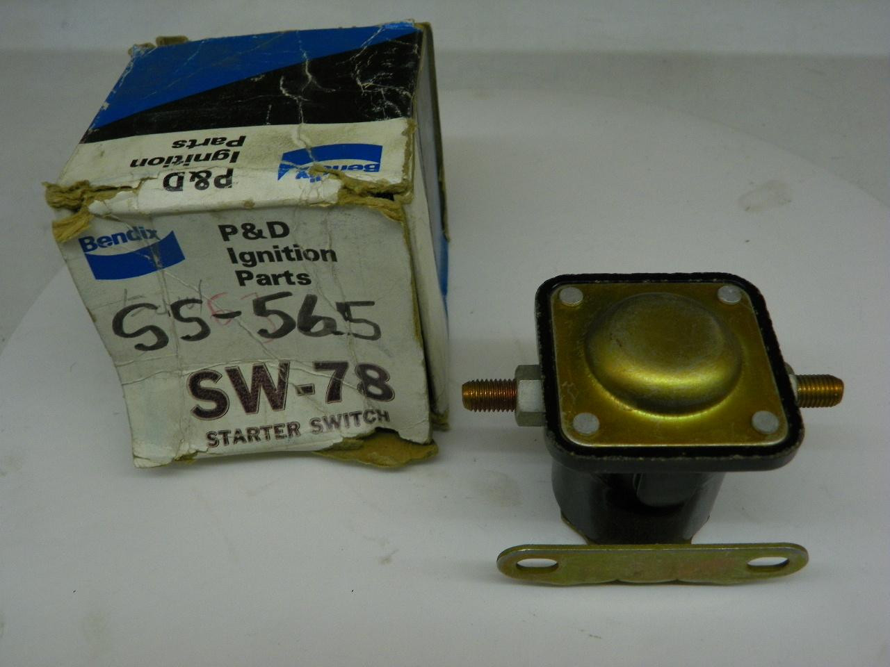 Bendix P&D SW-78 Starter Switch Solenoid NORS Made in USA for vintage auto electrical restoration. - Image 1