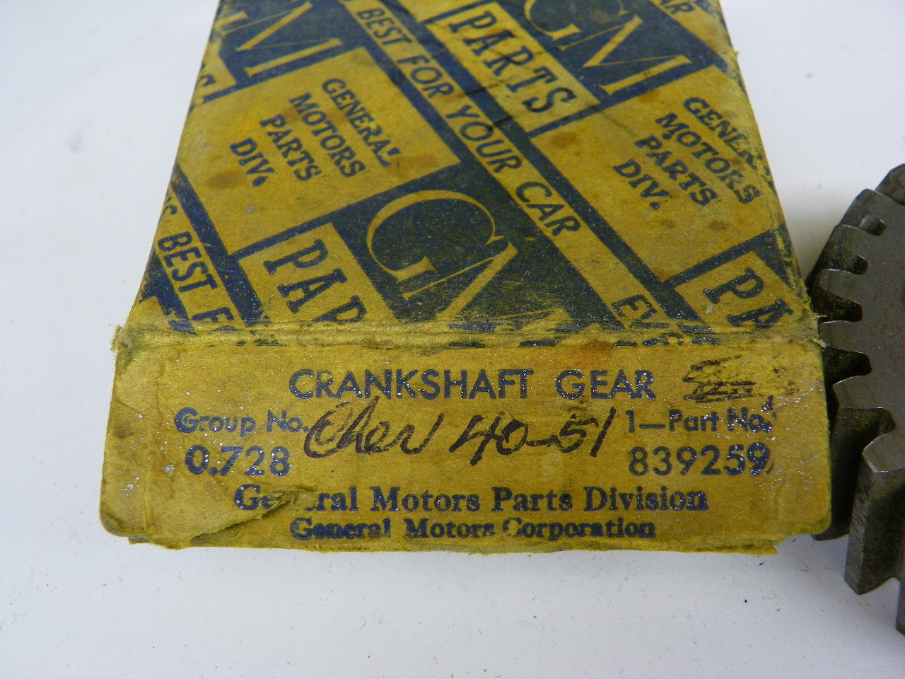GM 839259 Crankshaft Gear for 1940-1952 Chevrolet 216 I6 restoration. - Image 2