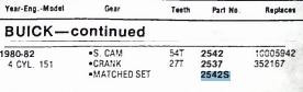 Cloyes 2542S Timing Gear Set for 1980-82 AMC Buick Chevrolet Jeep Oldsmobile Pontiac 2.5L 151 Iron Duke engine restoration. - Image 9