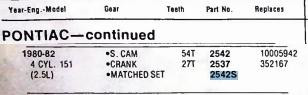 Cloyes 2542S Timing Gear Set for 1980-82 AMC Buick Chevrolet Jeep Oldsmobile Pontiac 2.5L 151 Iron Duke engine restoration. - Image 13