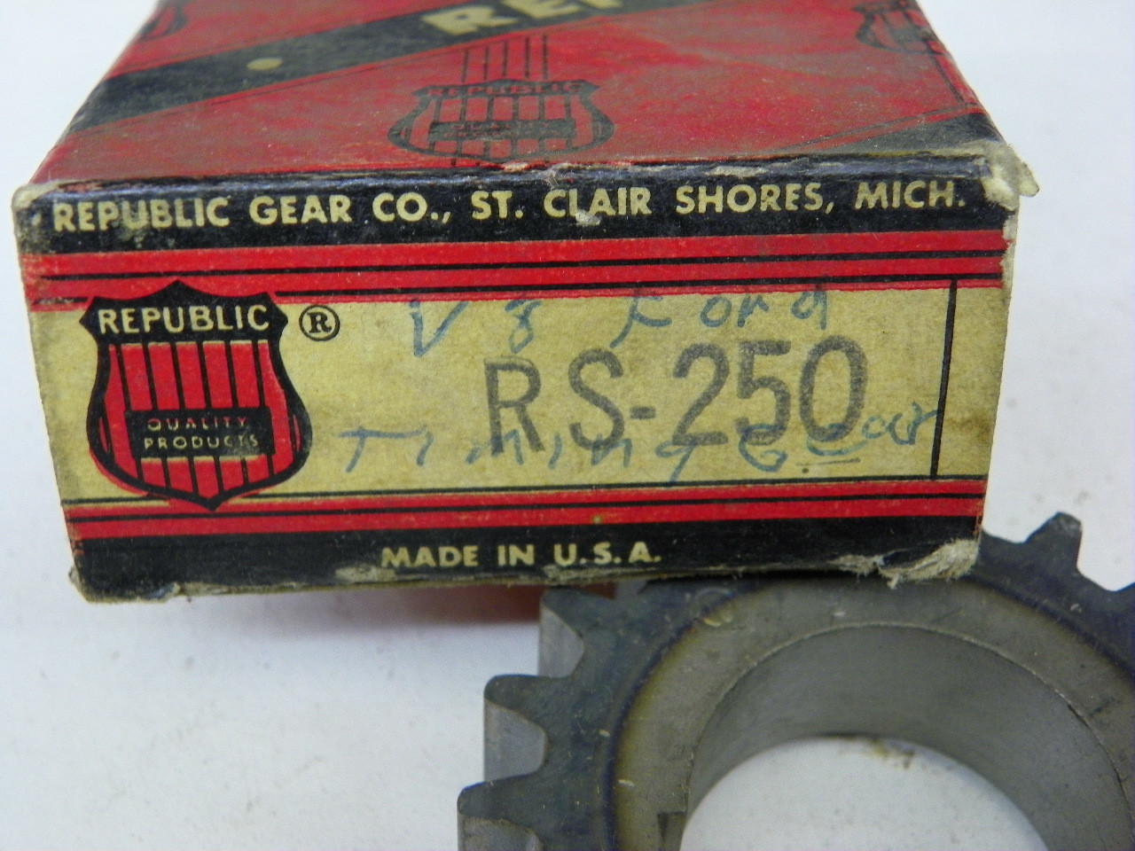 Republic RS-250 Crankshaft Gear for 1951-1964 Ford Mercury Edsel V8 21 Tooth restoration. - Image 2