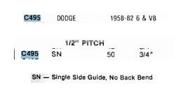 Rockhill C-495 Timing Chain for 1958-1982 Dodge 6 & V8 engine restoration. - Image 6