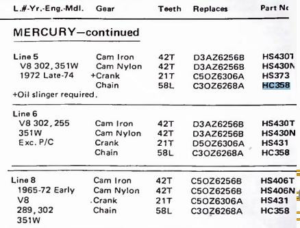 Hoof HC358 Timing Chain for 1963-1982 Ford Mercury Lincoln 255 289 302 351W V8 restoration - Image 11