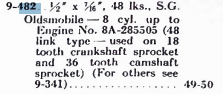 Link-Belt 9-482 Timing Chain for 1949-1950 Oldsmobile 8 Cyl restoration. - Image 5