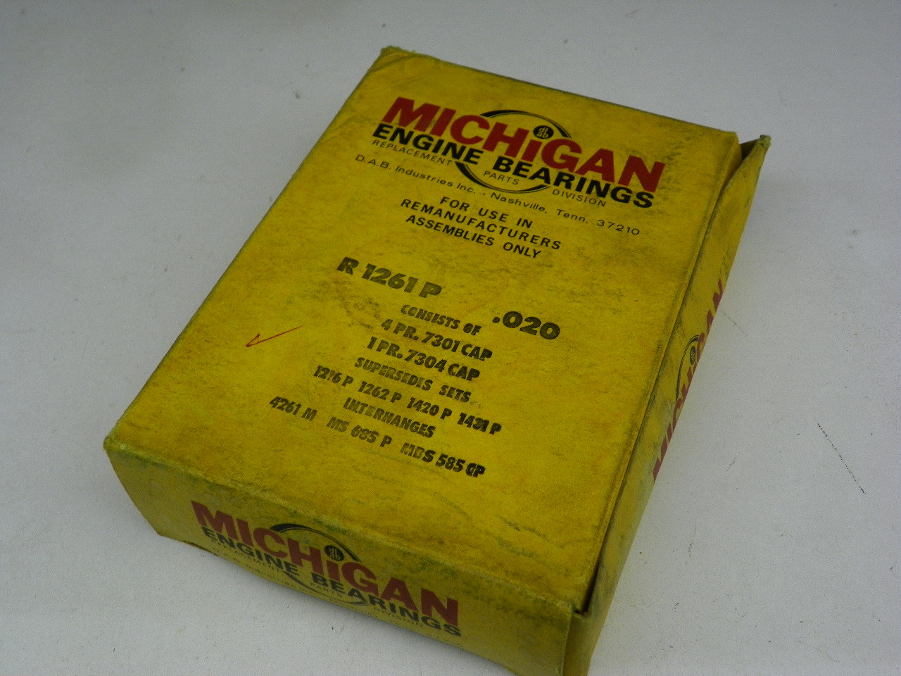 Michigan R1261P .020 Main Engine Bearings for 1964-1978 Ford FE FT V8 restoration. - Image 1