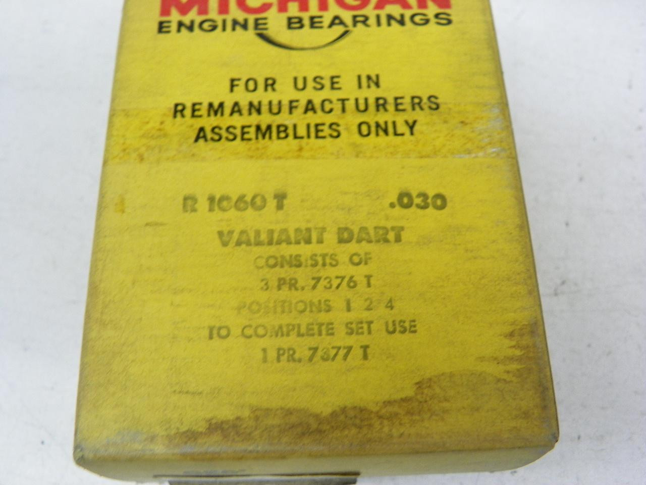 Michigan R 1060 T .030 Partial Crankshaft Main Bearings NORS for Mopar Slant-6 restoration - Image 3