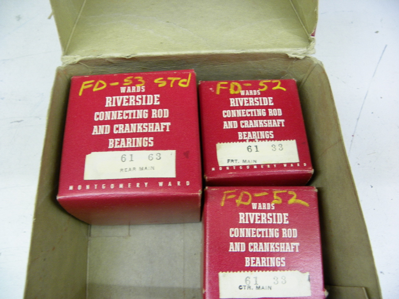 Wards Riverside 61178 Main Bearing Set for 1937-1939 Ford Flathead V8 60 HP restoration. - Image 4
