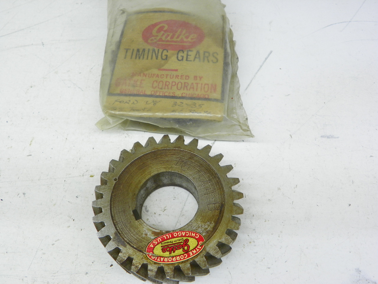 Gatke TG-544B Crankshaft Timing Gear for 1932-1935 Ford V8 restoration. - Image 1