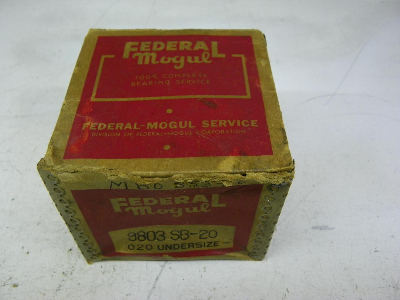 Federal Mogul 9803 SB-20 Main Bearing Set for 1939-1948 Ford Mercury .020 undersize restoration. - Image 1