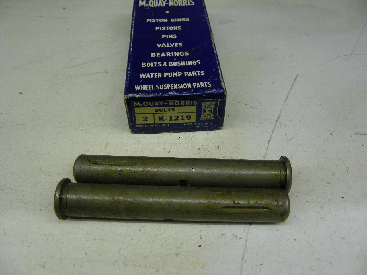 McQuay-Norris K-1219 King Pin Bolt for 1951-1956 Oldsmobile 88 98 front suspension restoration. - Image 1