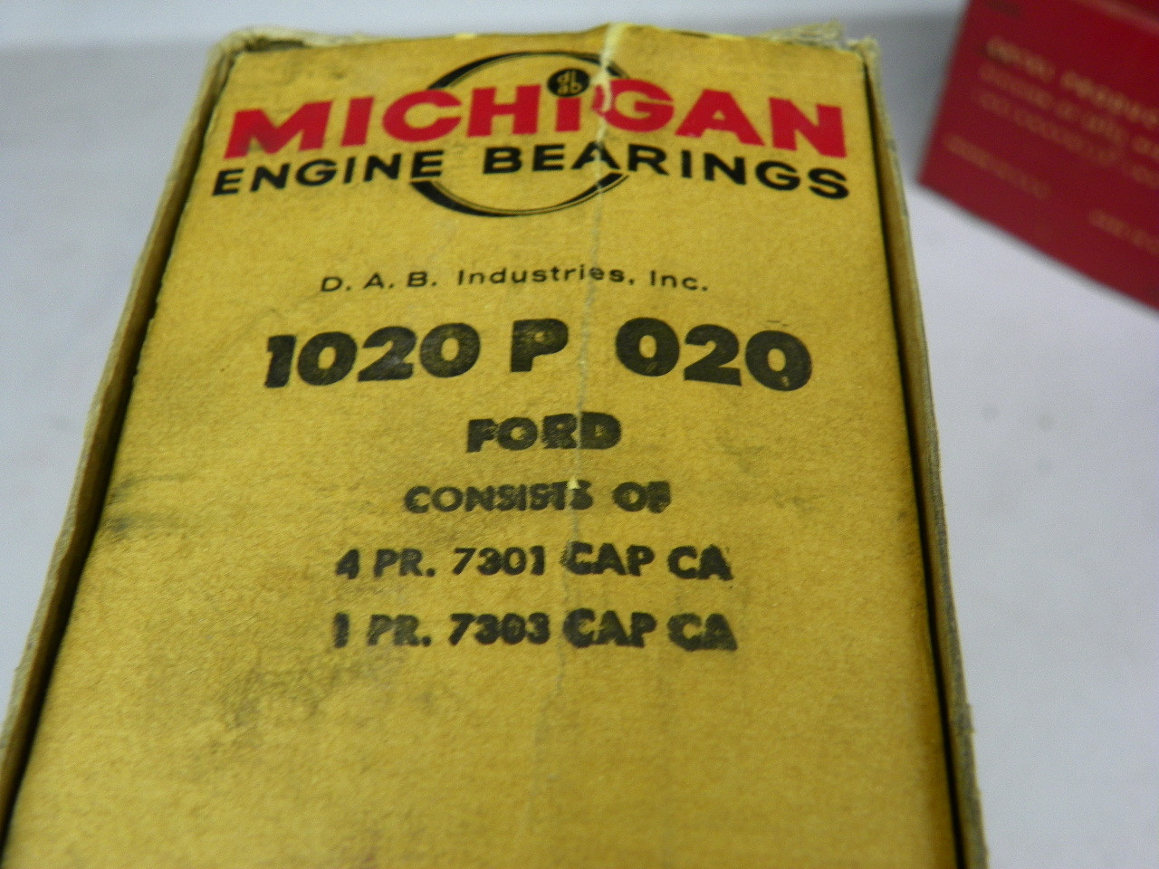 Michigan 1020 P 020 Main Bearing Set for 1958-1978 Ford 332-428 V8 engines restoration, .020 inch undersize. - Image 1