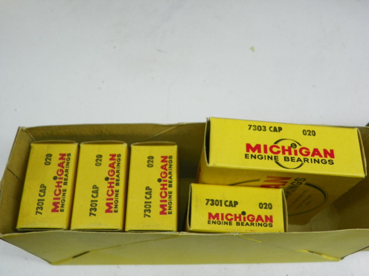 Michigan 1020 P 020 Main Bearing Set for 1958-1978 Ford 332-428 V8 engines restoration, .020 inch undersize. - Image 3