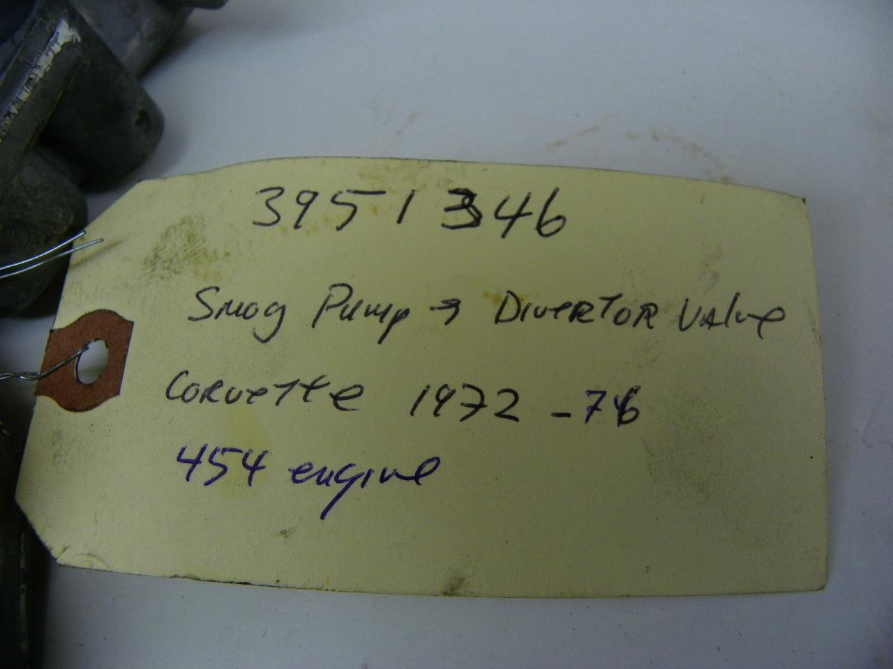 GM 3951346 Smog Pump Diverter Valve for 1972-1976 Chevrolet Corvette 454 engine restoration. - Image 2