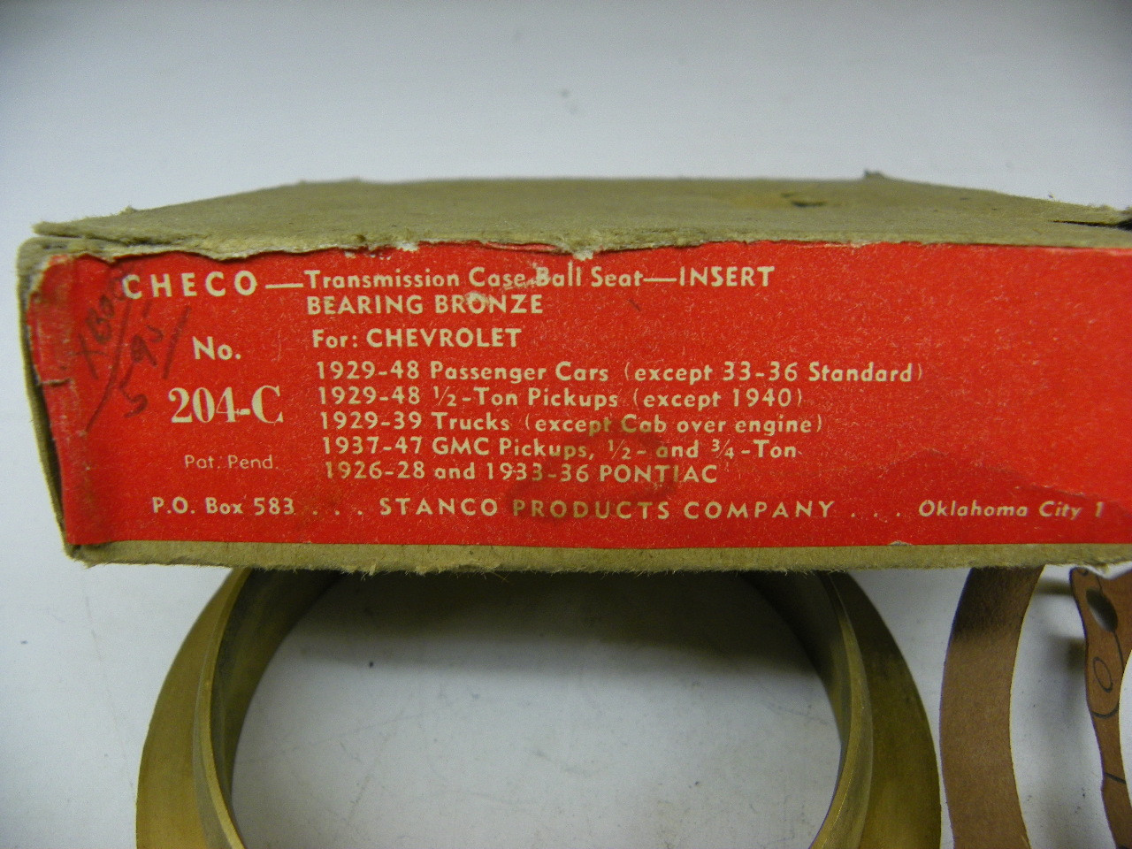 CHECO 204-C Transmission Ball Seat Insert for 1929-48 Chevrolet Pontiac restoration. - Image 2