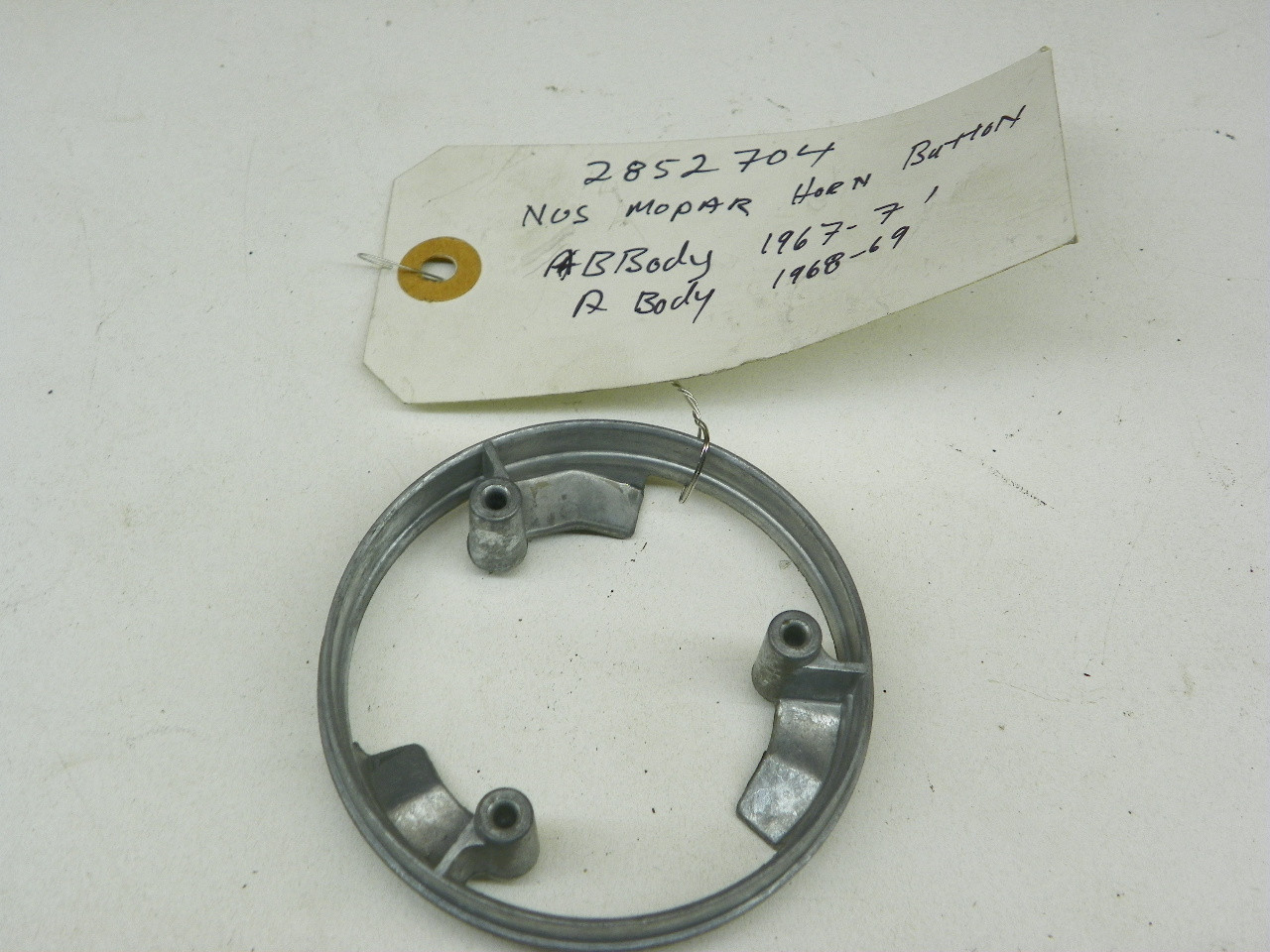 Mopar 2852704 Horn Button Ring for 1967-1971 Dodge Plymouth B-Body A-Body restoration. - Image 1
