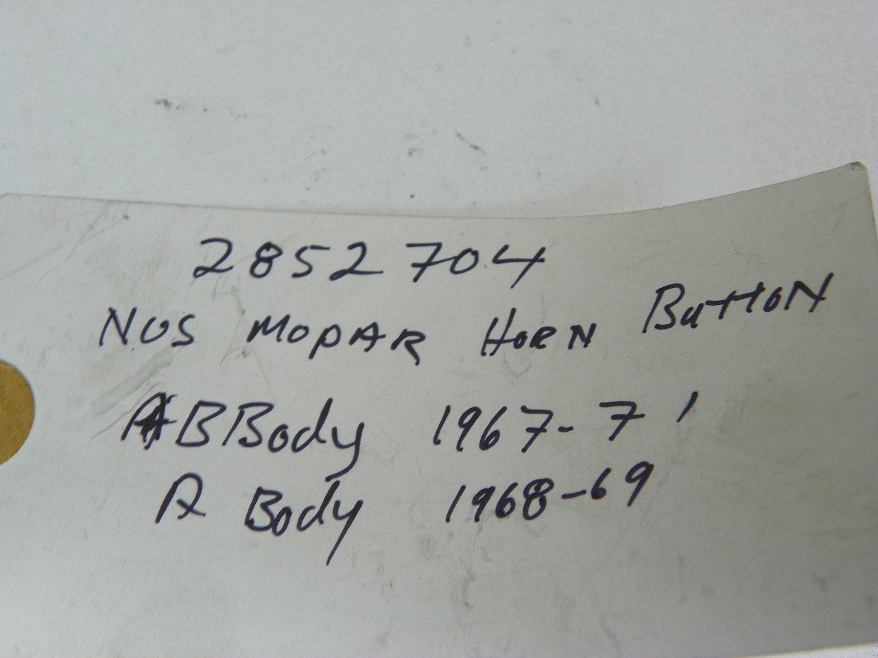 Mopar 2852704 Horn Button Ring for 1967-1971 Dodge Plymouth B-Body A-Body restoration. - Image 2