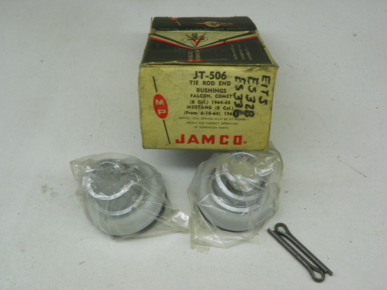 JAMCO JT-506 Tie Rod End Bushings for 1964-1965 Ford Mustang Falcon Comet 8 Cyl. restoration. - Image 1