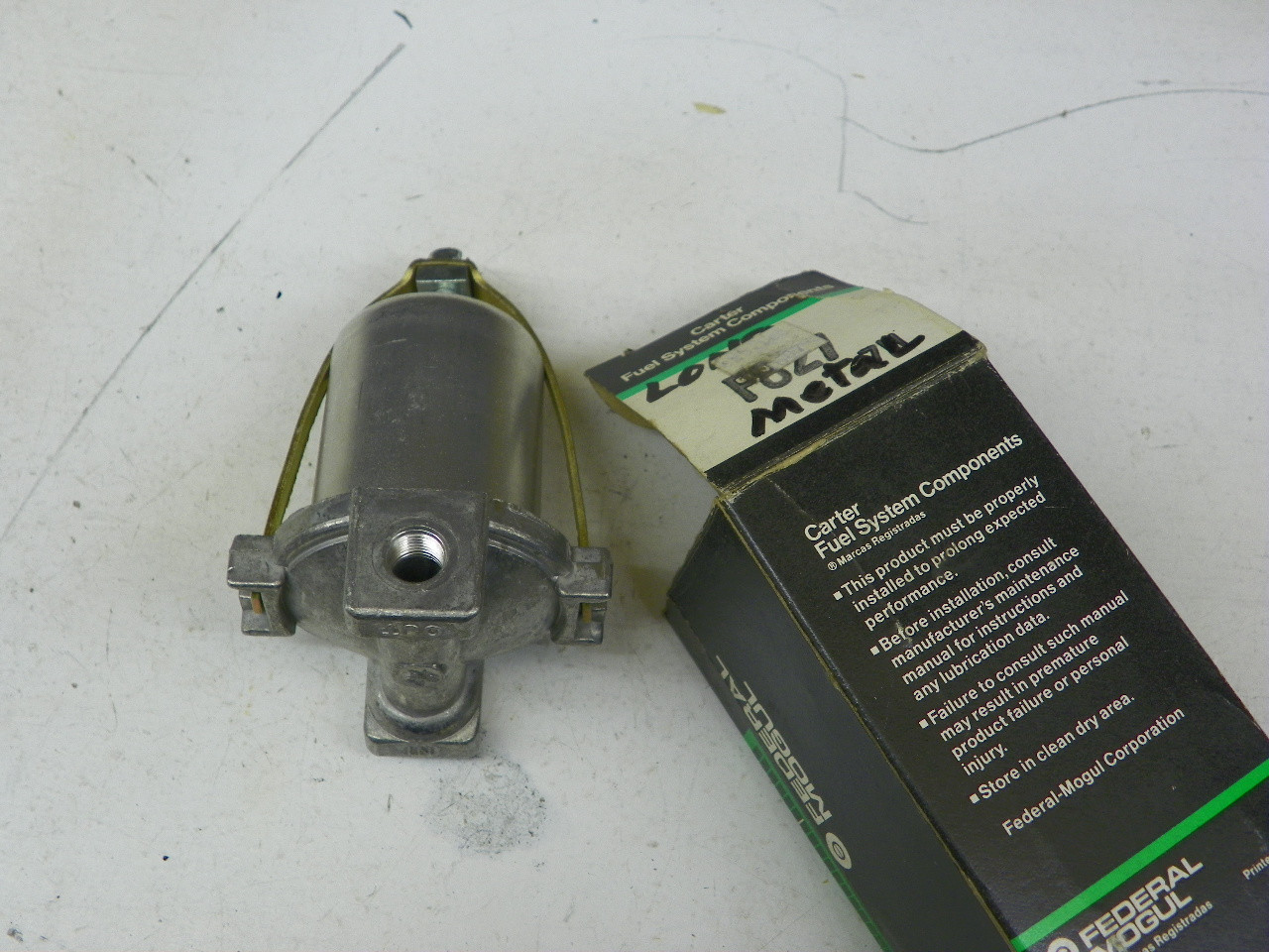 Carter F827 Carburetor Bowl Fuel Filter 1/8" NPT Inlet Outlet NORS restoration. - Image 1