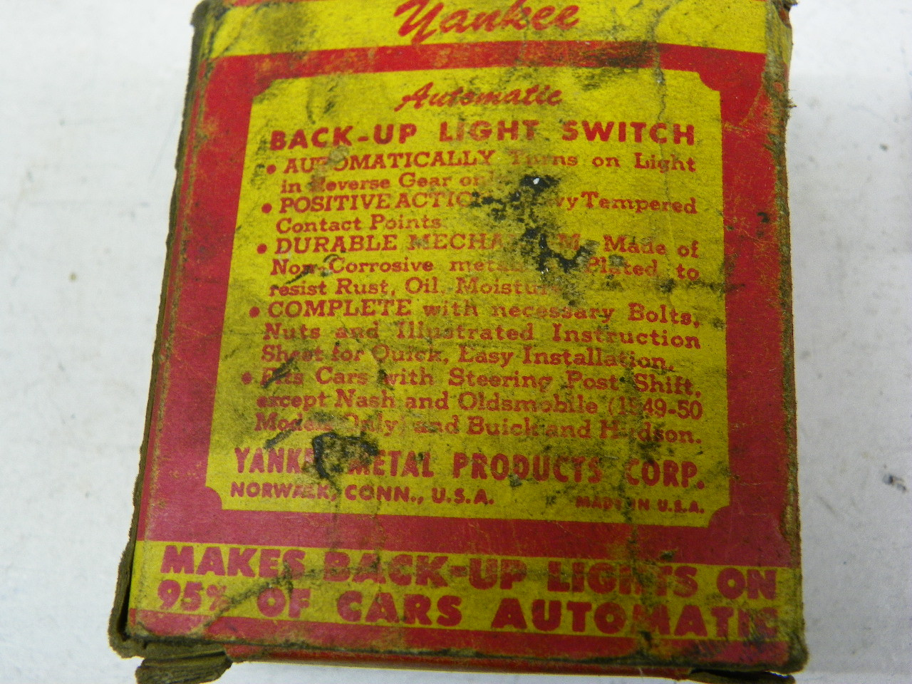 Yankee 3437 Automatic Back-Up Light Switch for 1939-1953 GM Ford Mopar restoration. - Image 4