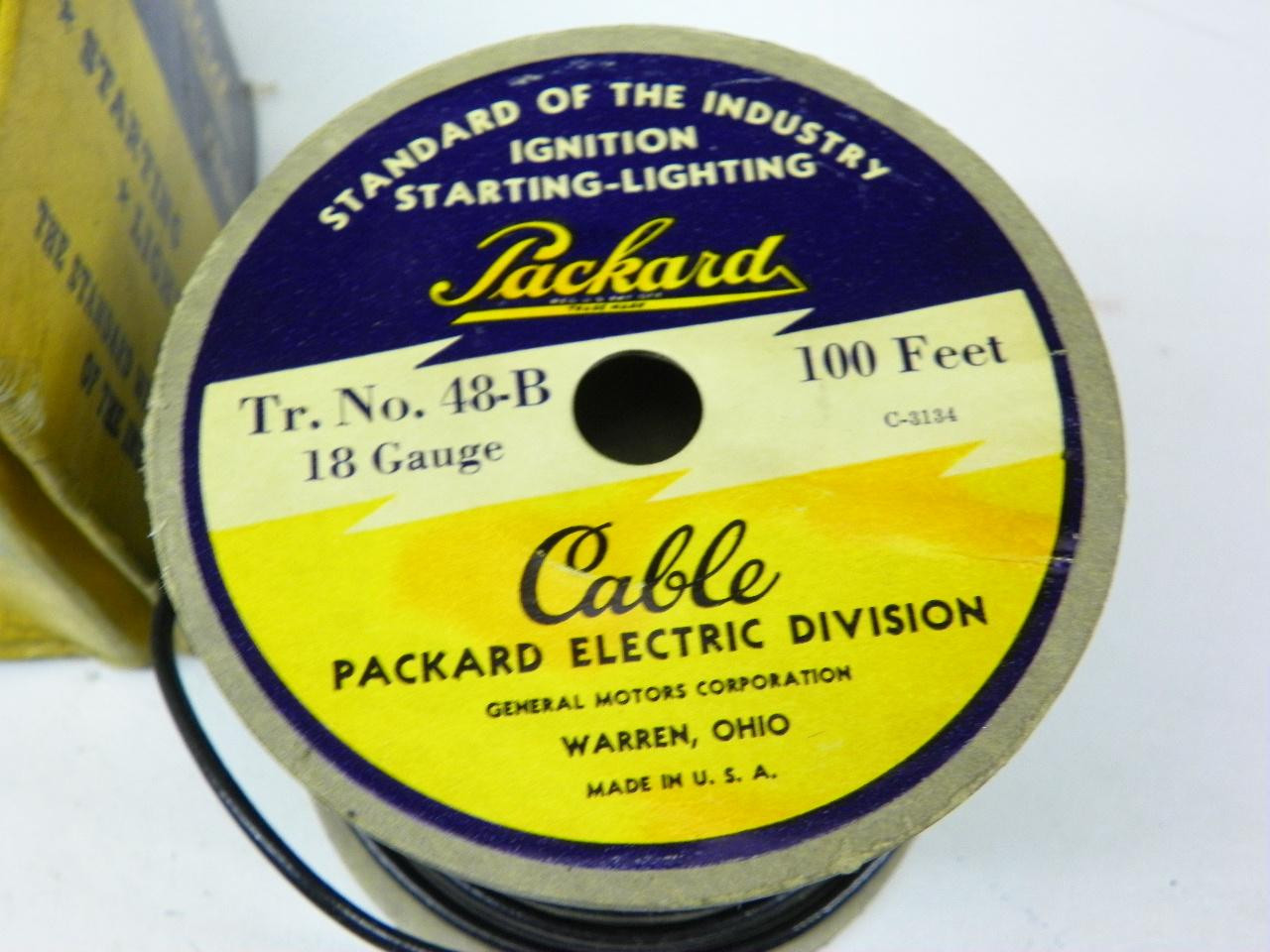 Packard 48-B 18 Gauge Low-Tension Wire 100 Ft NOS for vintage auto restoration. - Image 3
