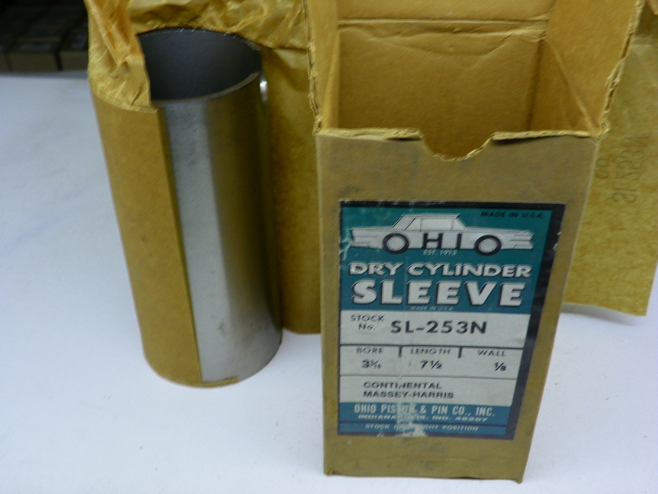 Ohio Piston & Pin SL-253N Dry Cylinder Sleeve for engine restoration. - Image 1
