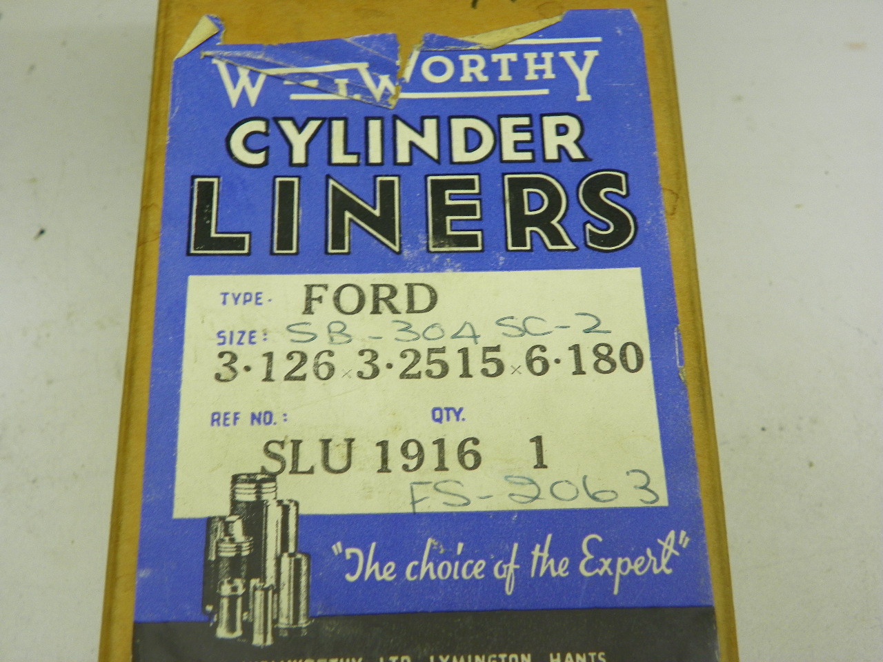 Wellworthy SLU 1916 Cylinder Liner for vintage engine restoration - Image 3