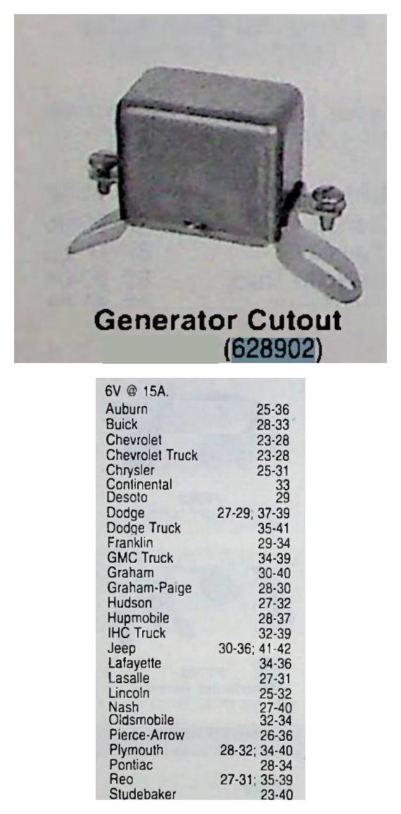 Auto-Lite CB-4014 Generator Cutout for 1923-1942 Chevrolet Dodge Plymouth restoration. - Image 10