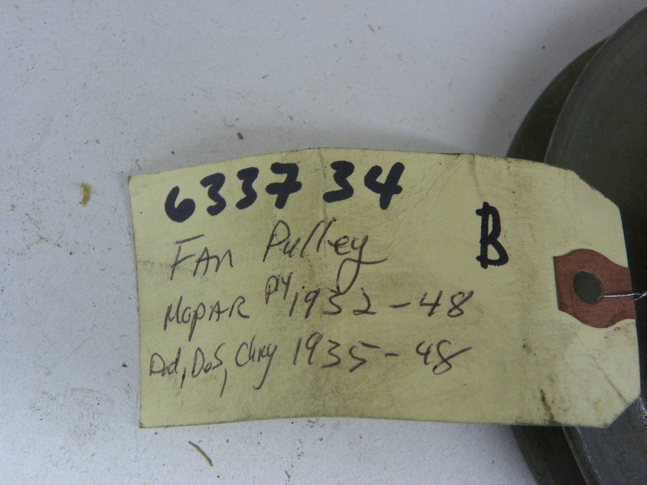 Mopar 633734 Fan Pulley for 1932-49 Plymouth Dodge Chrysler DeSoto restoration. - Image 2