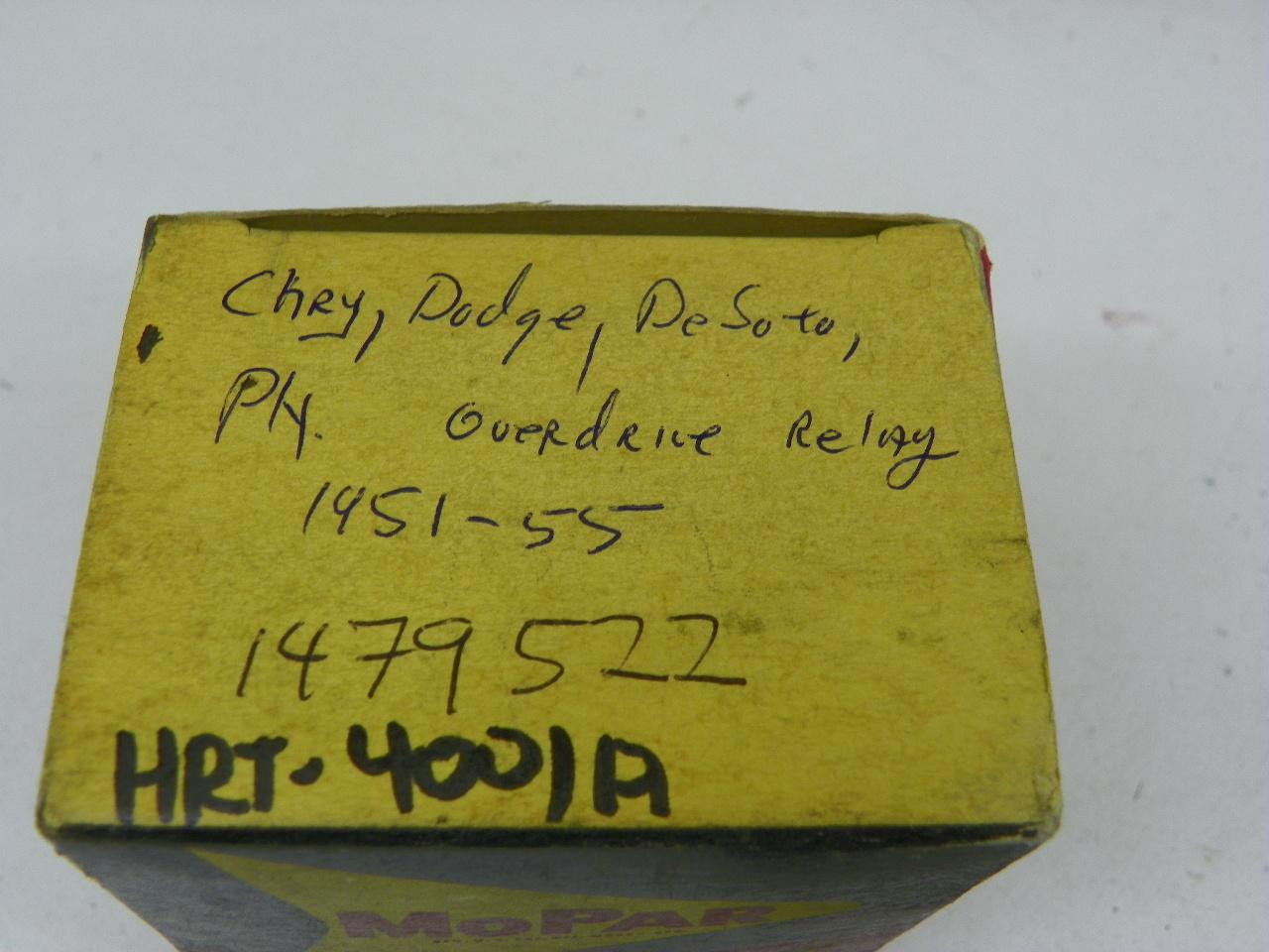 MoPar 1479522 Overdrive Relay for 1951-55 Chrysler Dodge Plymouth DeSoto restoration. - Image 7