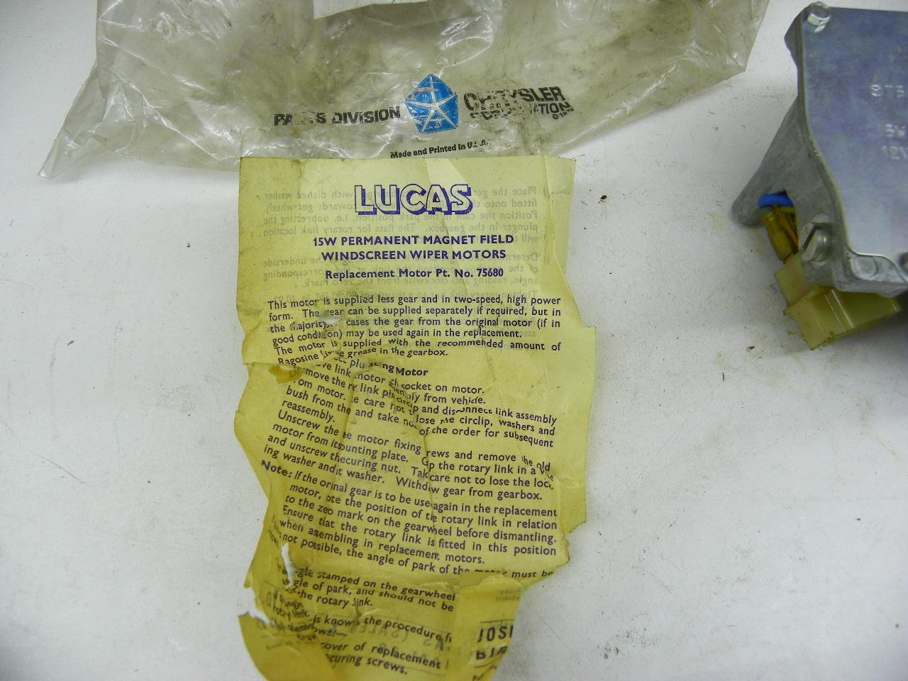 Lucas 75680 Windscreen Wiper Motor for restoration. - Image 9